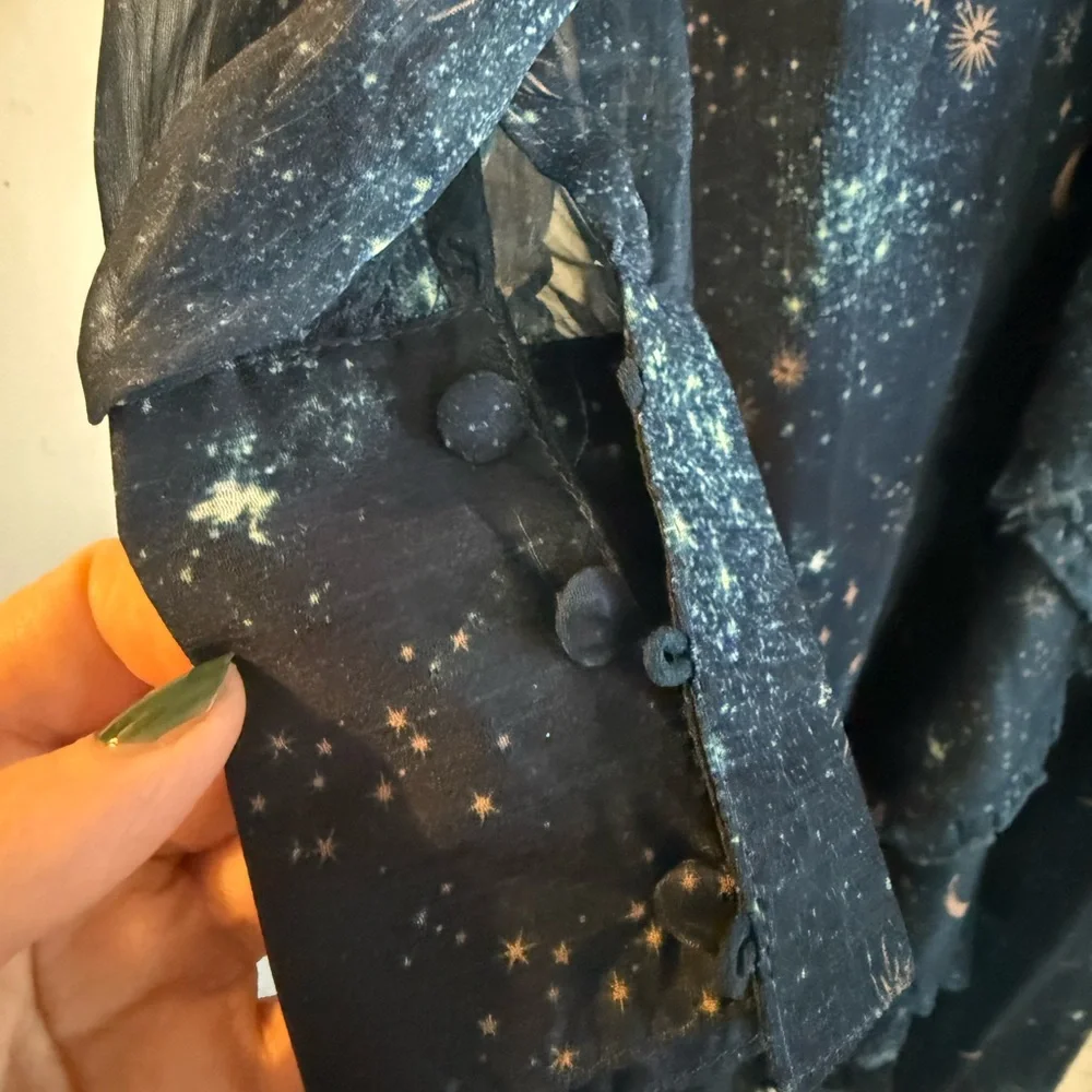 Unique Vintage Cosmic Galaxy maxi dress - size small - Picture 7 of 8
